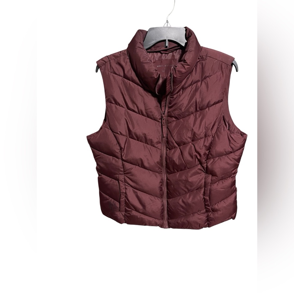 Aeropostale Burgundy Puffer Vest